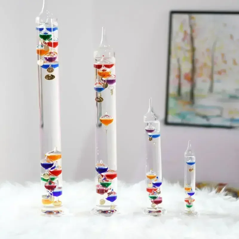 غاليليو ميزان الحرارة الملونة الكرة علقت غرفة نوم خزانة مشروبات غرفة المعيشة الفيزياء الديكور طالب عيد الميلاد عطلة #4