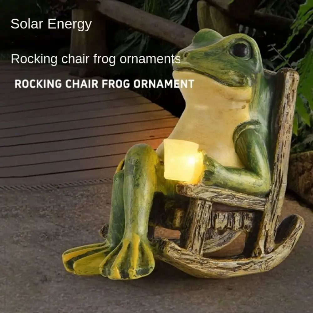 

Creative Gift Solar Frog Night Light Courtyard Layout Waterproof Garden Decoration Outdoor courtyard Mini Animals Figurine