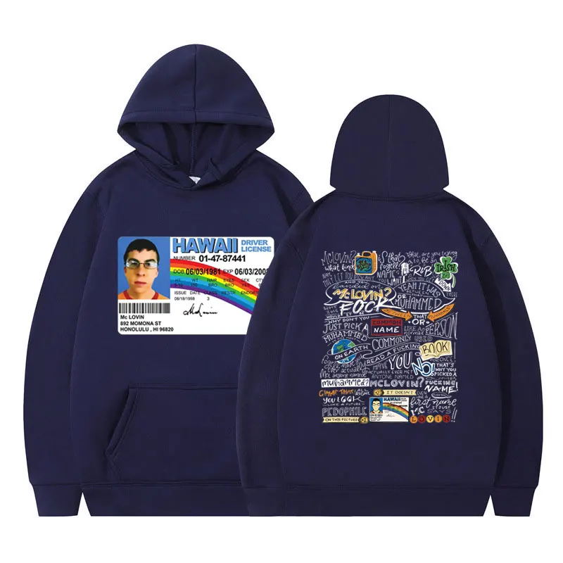 Mclovin Id Card Superbad Geek Funny Graphic Hoodies Men Women Retro Sweatshirts Teens Fashion Gothic Long Sleeve Pullover Hoodie