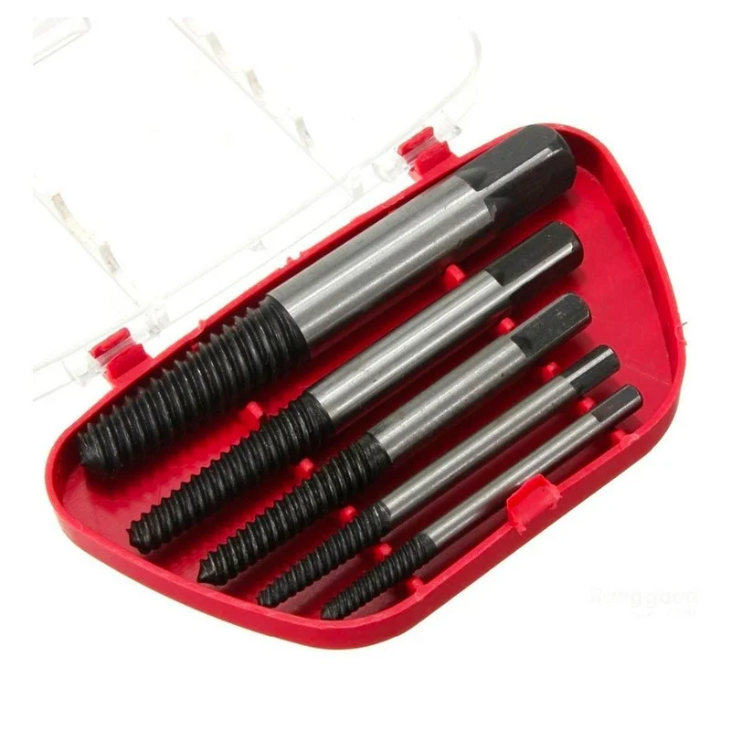 Newshark 5ชิ้น/เซ็ตสกรู Extractor Center เจาะชุดคู่มือ Broken Bolt Remover Speed Easy Kit Dropship Center