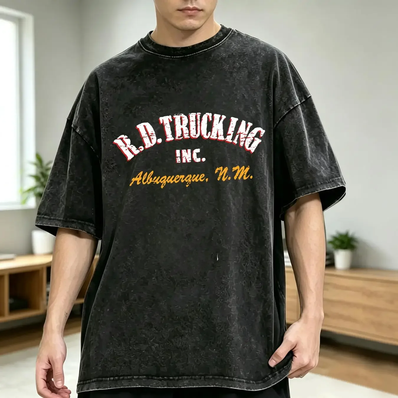 washed T Shirt RD Trucking Convoy Kris Kristofferson vintage Washed Stylish Versatile graphic Top For Everyday Wear Soft