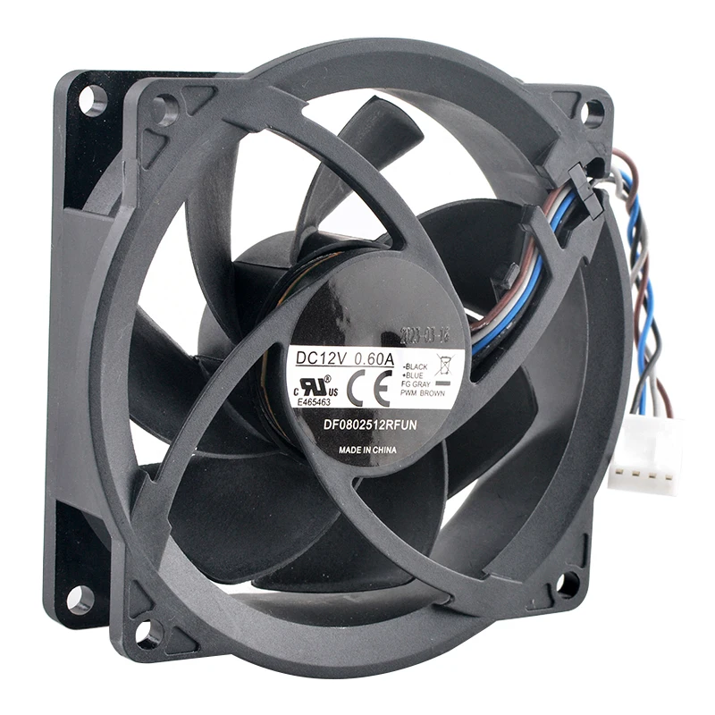 

DF0802512RFUN High-Speed Cooling Fan 8cm 80mm 4500RPM 4-Pin PWM DC12V 7.2W for PC Case CPU Cooler -Computer Hardware Cooling Fan