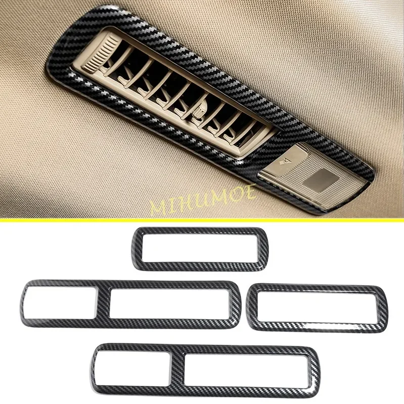 For Toyota Highlander 2021 2022 2023 2024 Carbon Fiber Interior Roof Air Vent Cover Readlight Light Lamp Trims Accessories