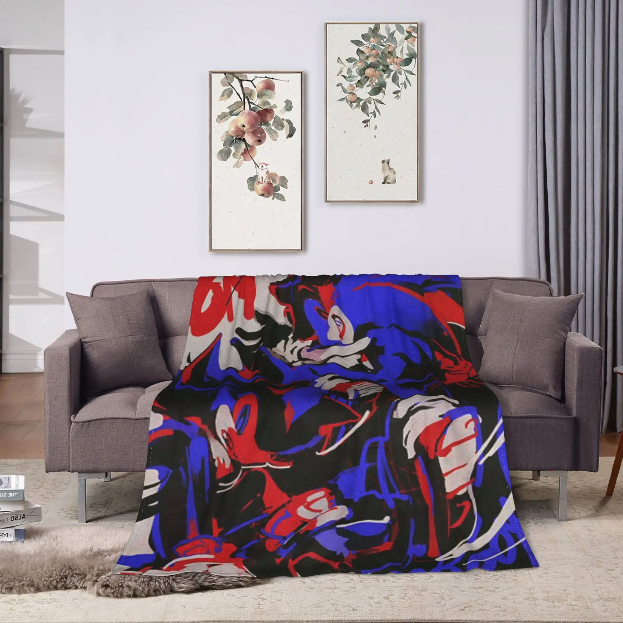 Shadow Hedgehogeds Plush Blankets Kids Adult  Flannel Throw Blanket For Living Room Warm Soft Custom Quality Bedspread Gift