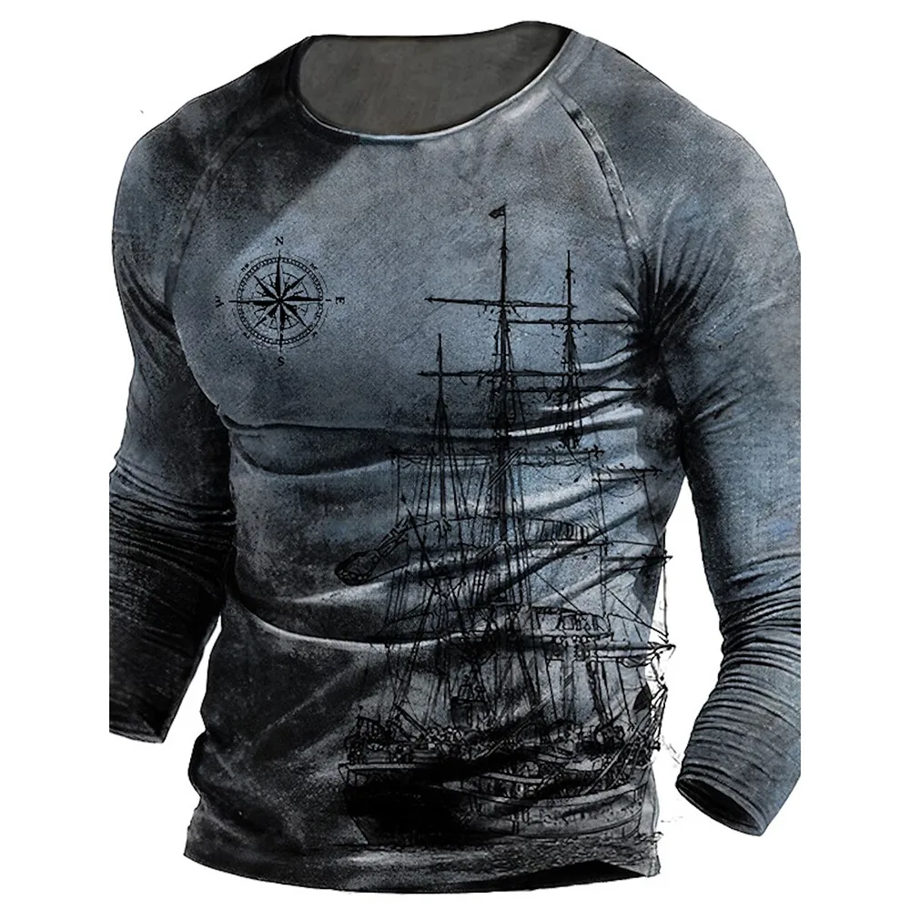 

Men's Long Sleeve Graphics No Hunting Animals Leisure Sports Outdoor Sports T-Shirt Fitness Retro Classic Long Sleeve Top