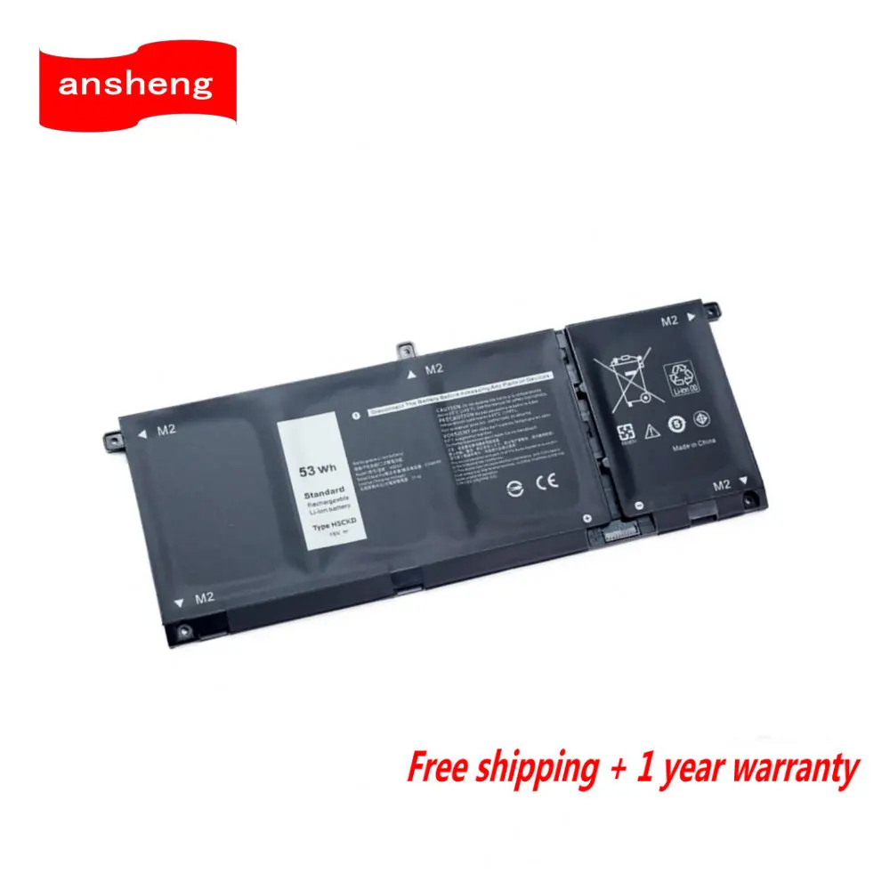 

For Dell Inspiron 5408 5508 5509 5400 5406 7405 7500 7506 2-in-1 For Dell Latitude 3410 3510 Laptop Battery 15V 53Wh H5CKD