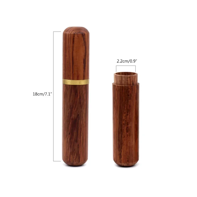 Portable Travel Cigar Tube Flower Pear Wood Mini Cigar Case Humidor Cigar Holder Pocket Lighter Smoking Accessories Men Gift