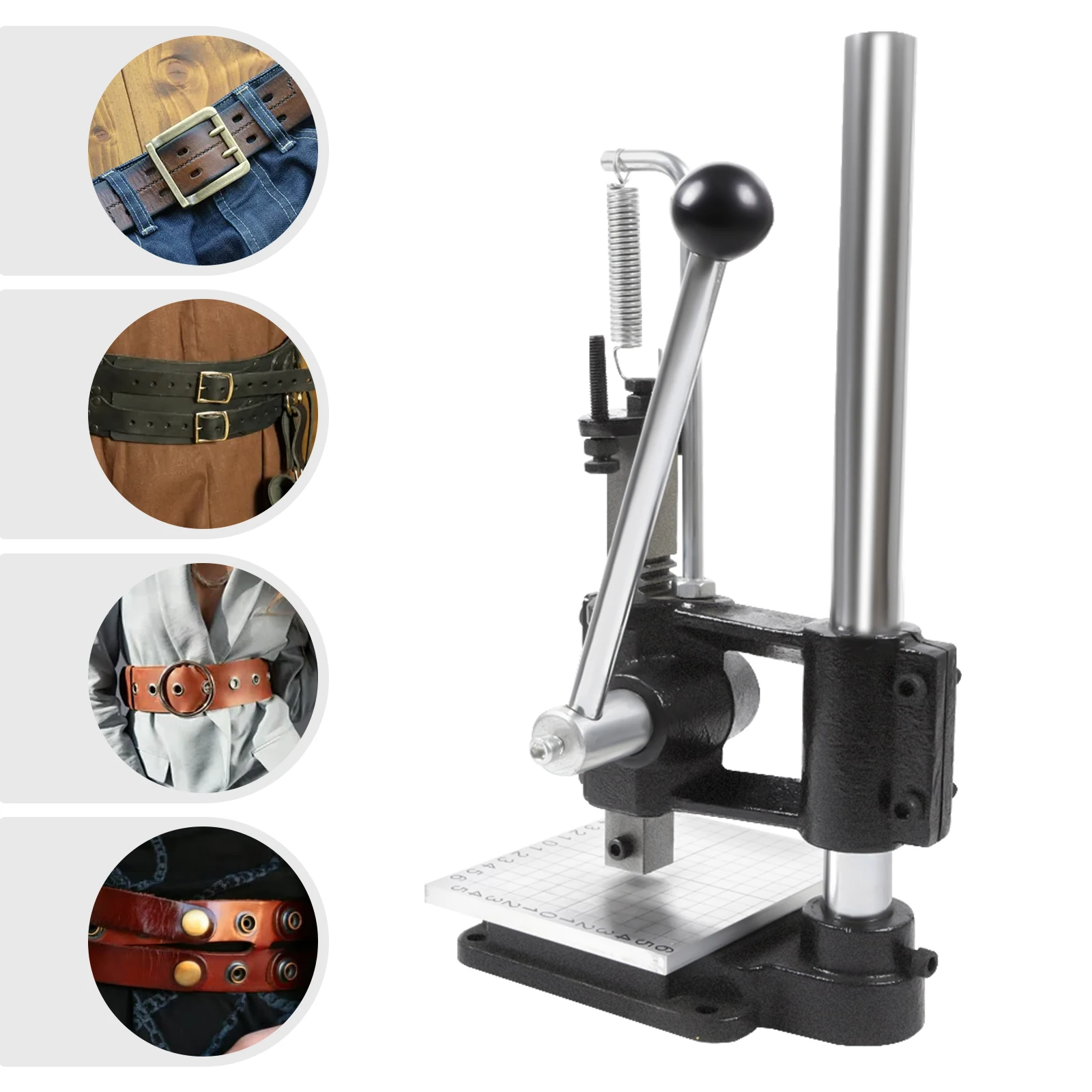 Manual Press Puncher Small Punch Machine for Making Leather Bags Belts and Watch S traps