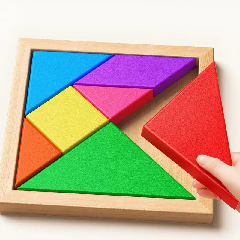 

Деревянные головоломки Танграм для детей: развивающие игрушки с геометрическими фигурами, логические блоки для развития мышления, подарки для школьников к началу учебного года