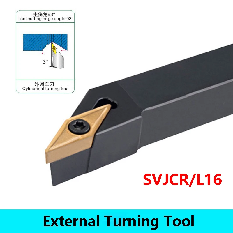 LIHAOPING External Turning Tool SVJCR1616H16 SVJCR2020K16 SVJCR2525M16 SVJCR SVJCL CNC Lathe Cutting Machine Bar VCMT Inserts