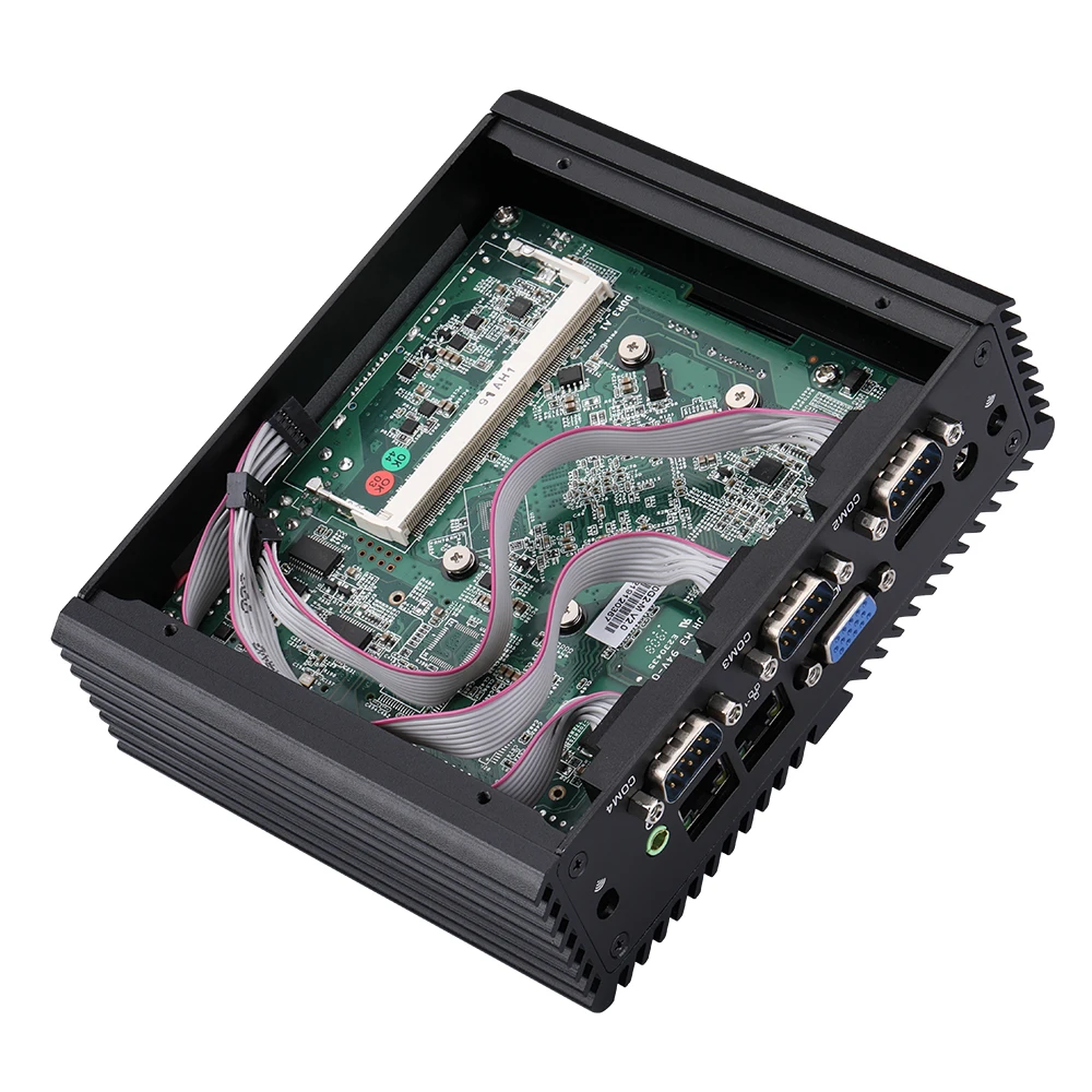 Mini PC Dual LAN Bay Trail J1900/N2920 Procesadores de cuatro núcleos 4x RS232 HD 1.4 Mini PC sin ventilador VGA