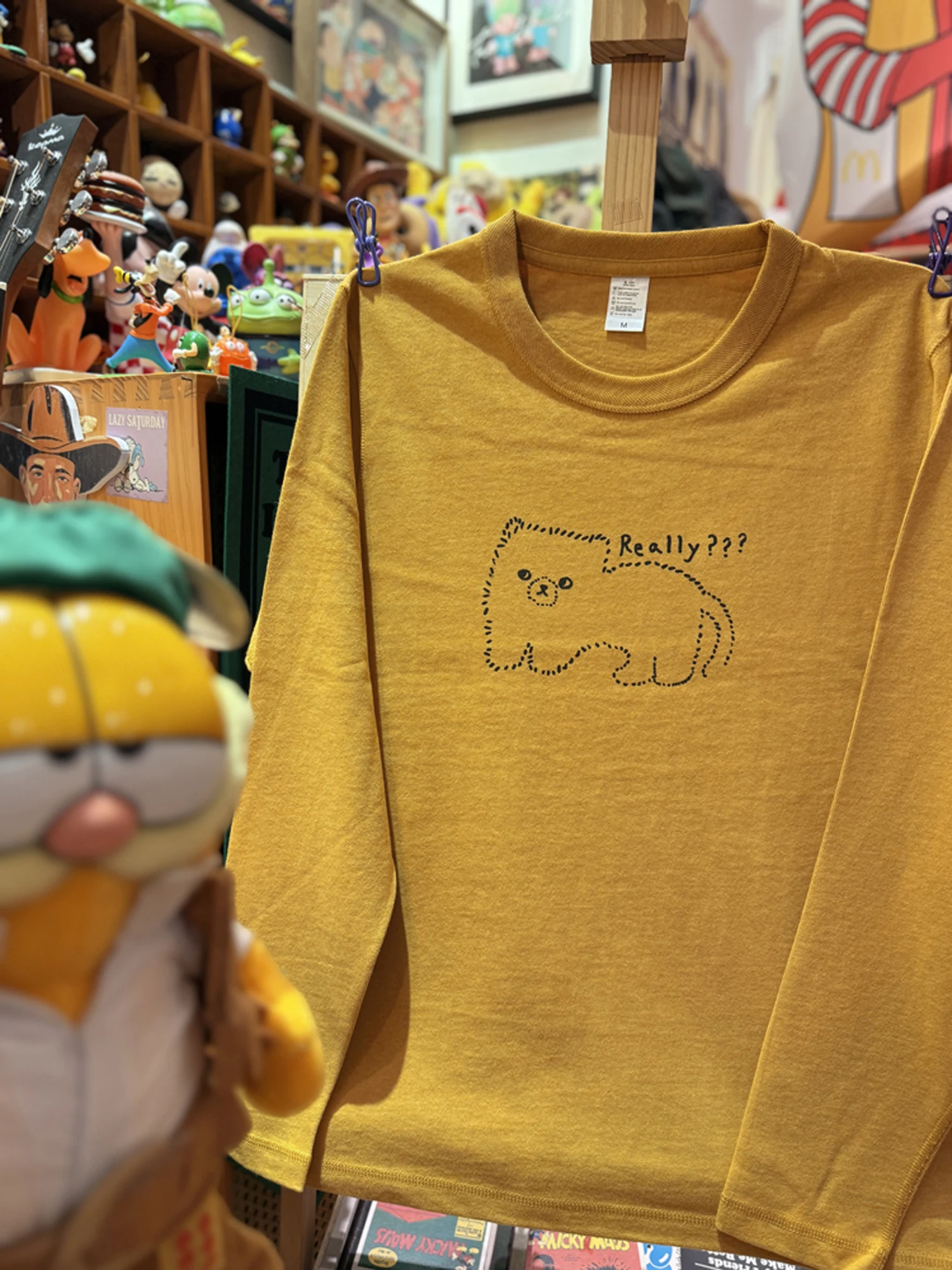 

Retro American Cute Little Long Sve round Ne Couple T-irts Heavyweight Floing Cotton Combed Summer Commute