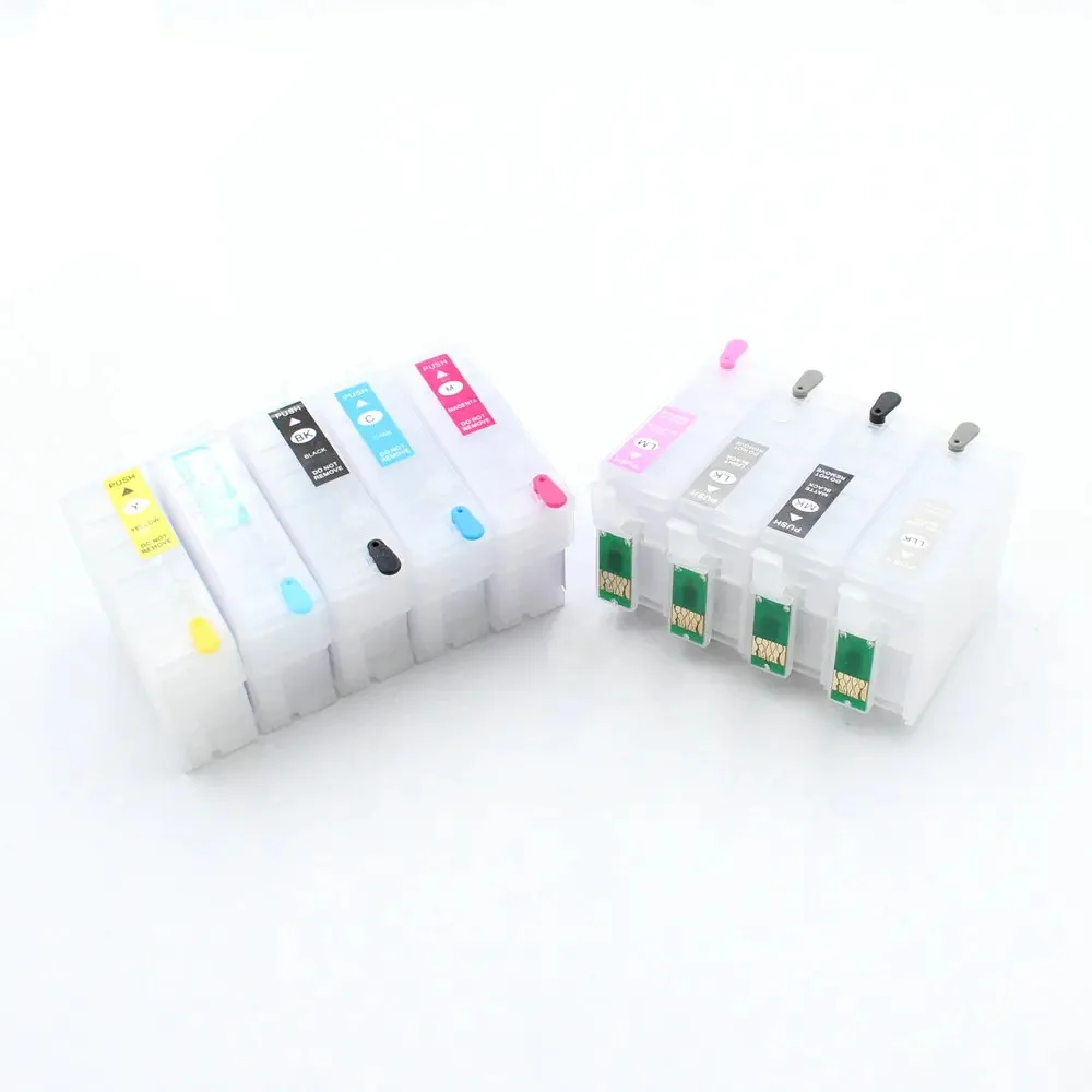 

9pcs 30ml T157 T1571-T1579 refillable ink cartridges with Auto Reset Chips for Epson Stylus Photo R3000 printer