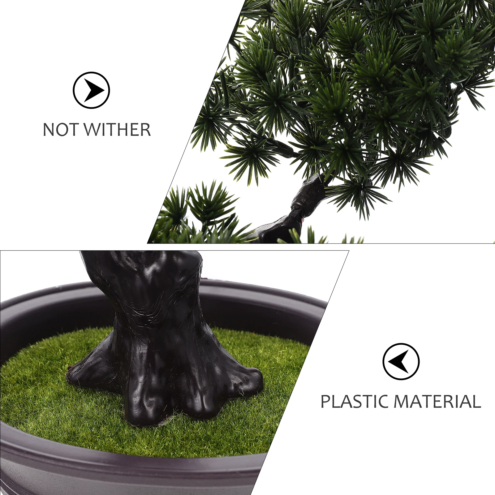 

1pc Simulated Welcoming Pine Bonsai Artificial Plant Decor Fake Green Bonsai For Office Home Desktop Plastic Pine Potting