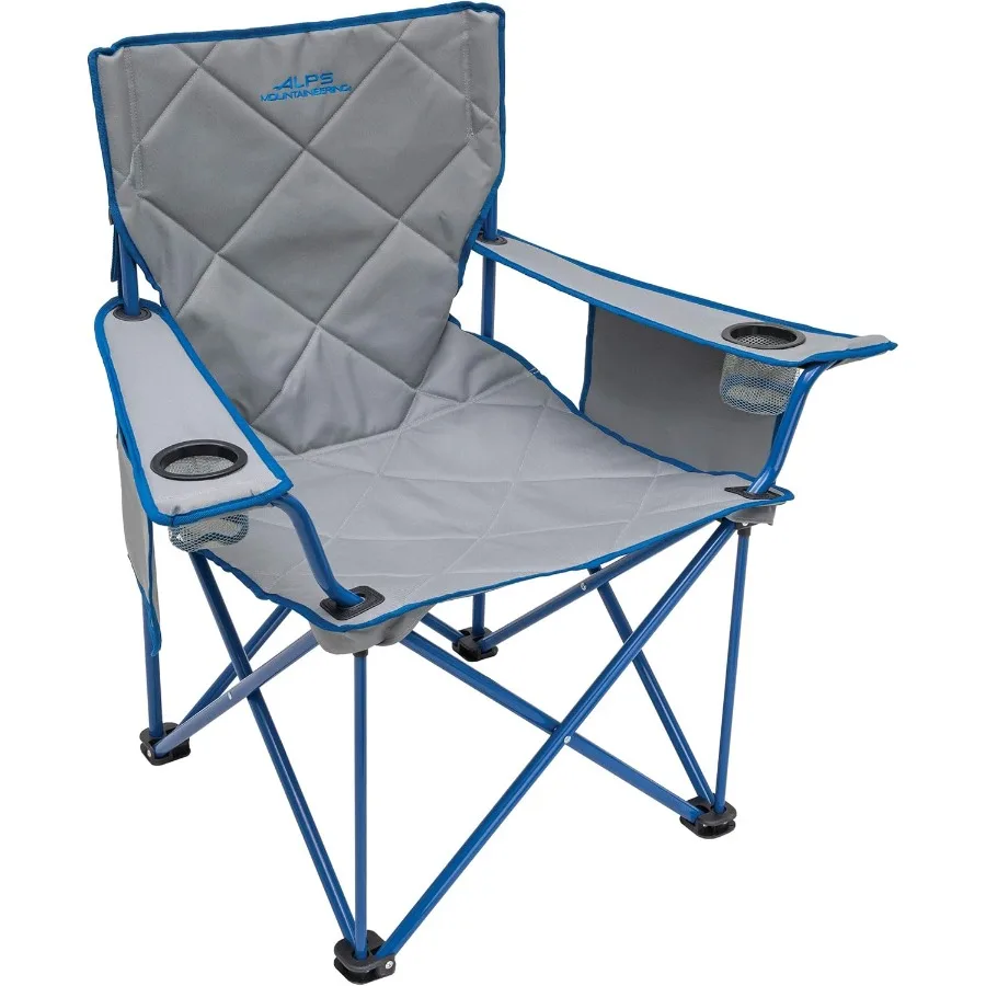 كراسي كينج كونج للتخييم للبالغين مع حاملات أكواب شبكية وجيوب، مصممة متينة وموثوقة مع فولاذ مدمج قابل للطي Fr