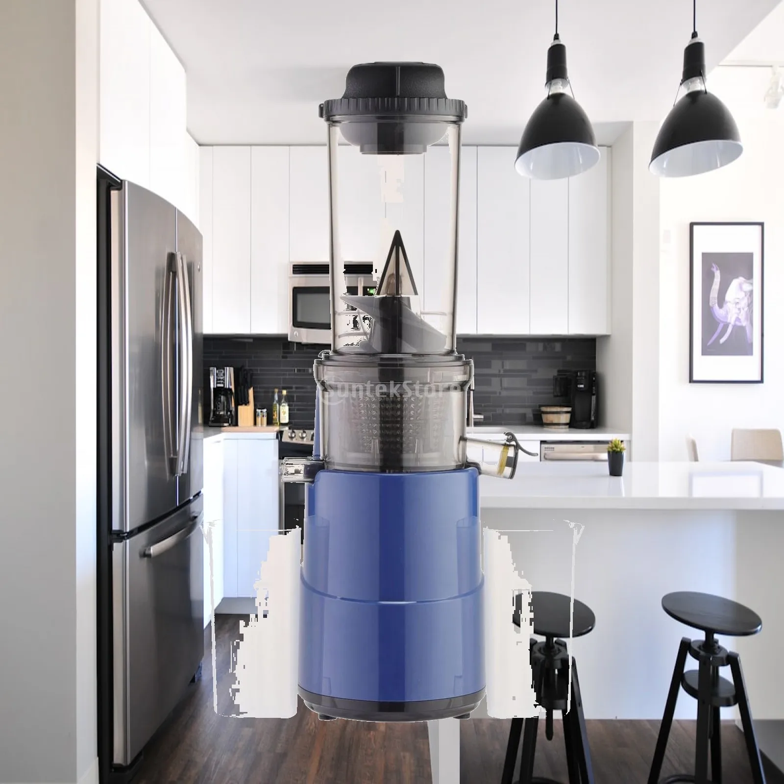Slow Masticating Juicer Wide Mouth Cold Press Juicer with Counter-Rotation Function Juice Extractor Low-Speed Appliance