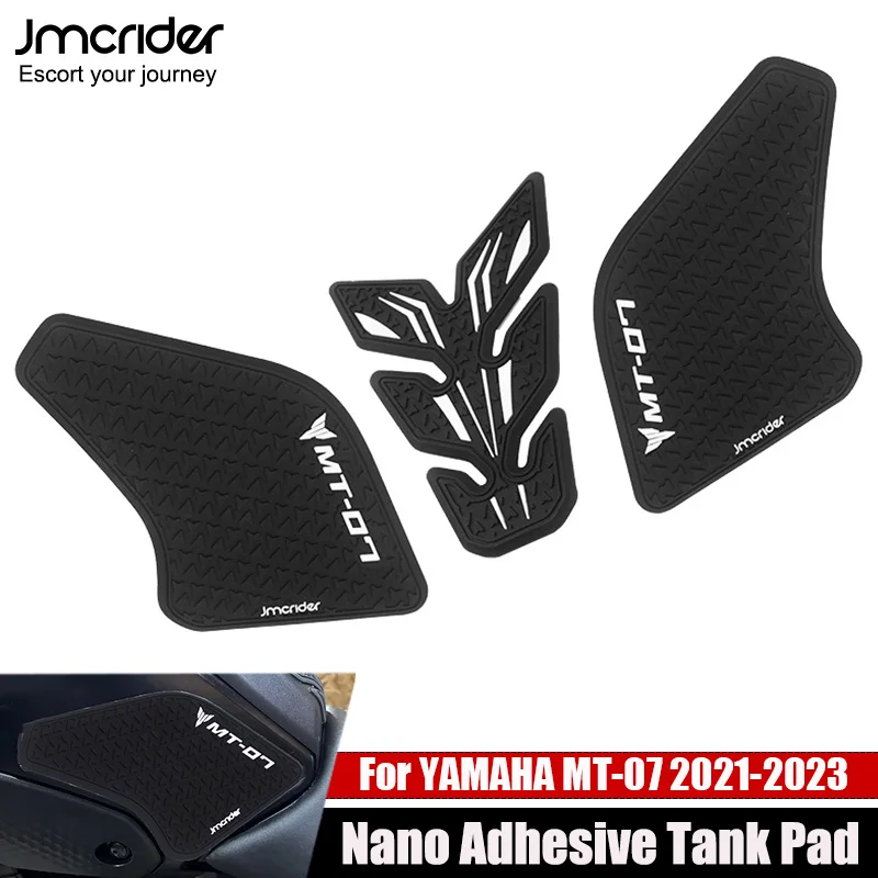 

Новый мотоцикл для Yamaha MT07 MT-07 MT 07 2021-2023, защита от царапин, боковая накладка на топливный бак, наколенник, водонепроницаемые наклейки