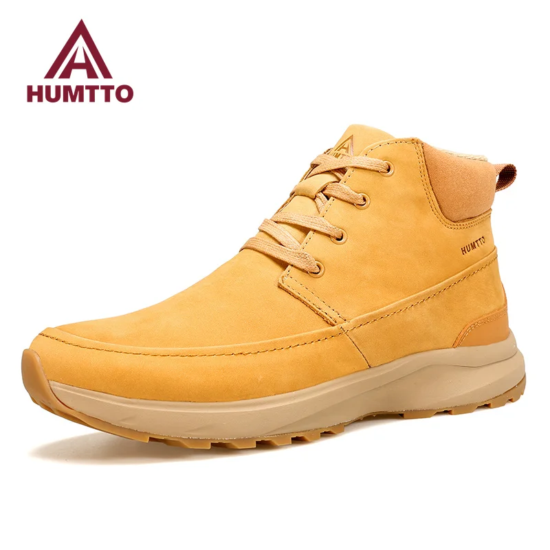 

HUMTTO Winter Hiking Shoes for Men Waterproof Sports Climbing Leather Ankle Boots Mens Luxury Designer Outdoor Trekking Sneakers