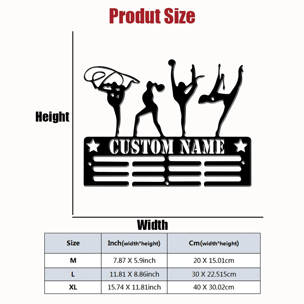 1pc Custom Gymnastics Metal Medal Hanger Holder,Personalized Football Number Medal Display Rack for Sports Awards,Birthday Gift view 4