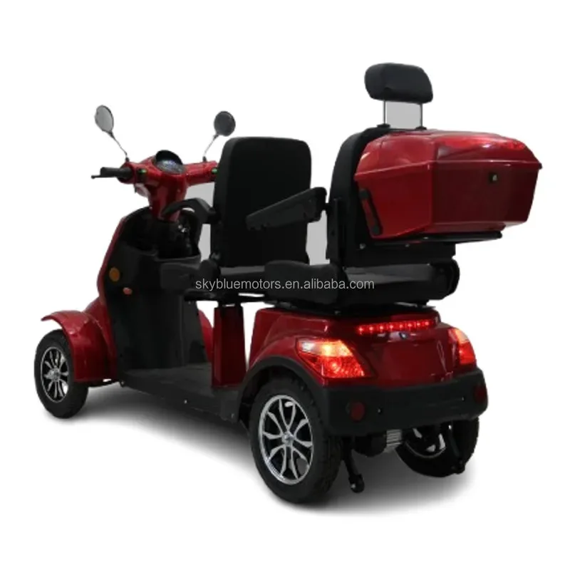 

2025 Популярный электрический самокат для пожилых людей, двухместный четырехколесный самокат для мобильности на открытом воздухе