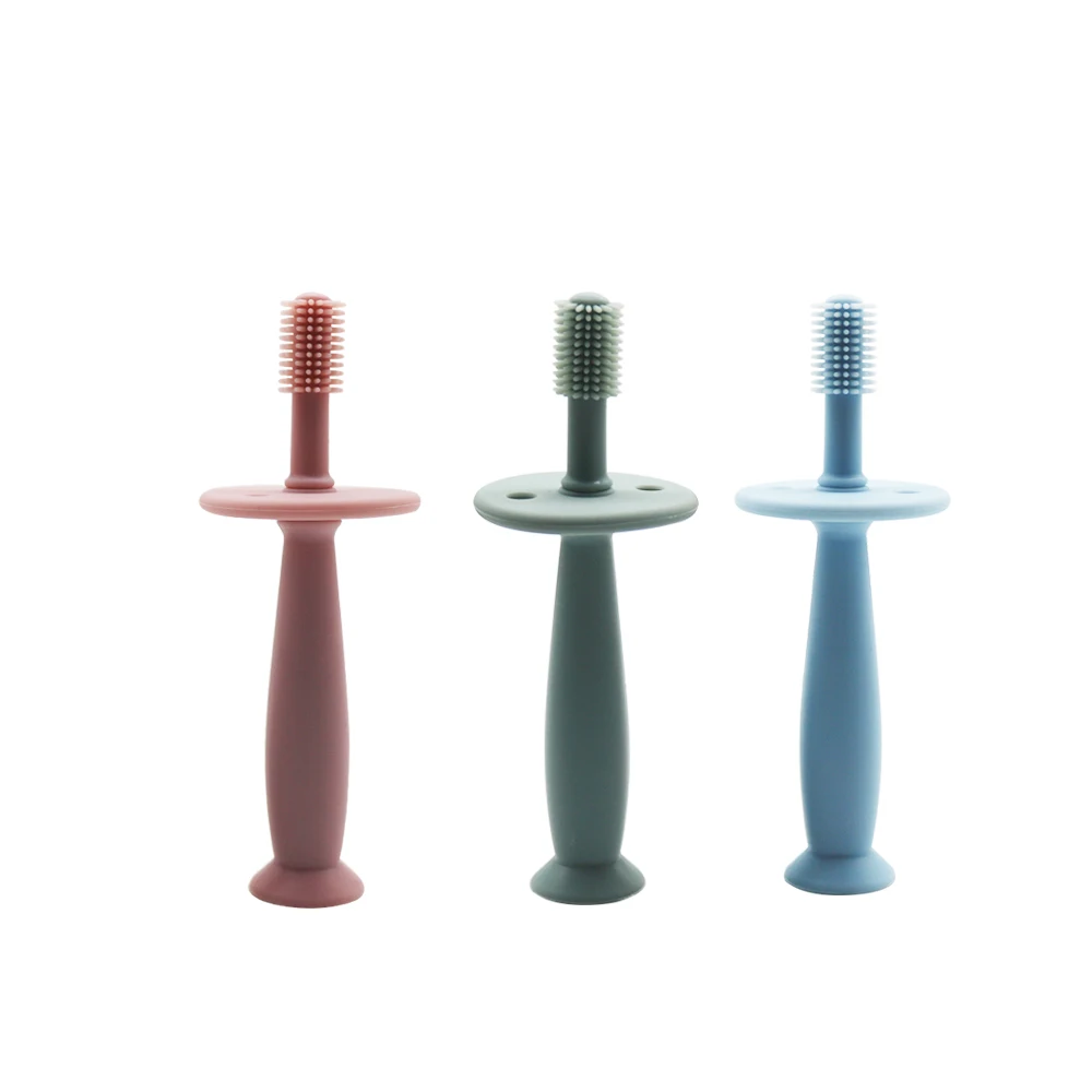 

Baby Finger Toothbrush and Suction Cup Toothbrush Soft Silicone Cleaning Toothbrush For Kids