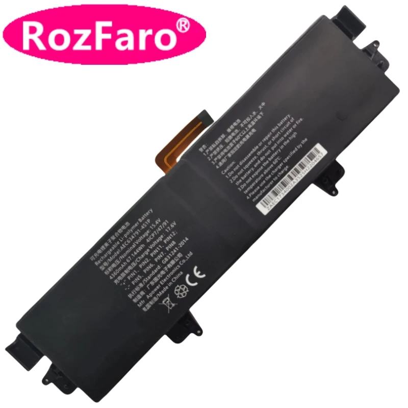 Imagem -04 - Rozfaro-bateria do Portátil para Gpd Win Max Tablet pc Aec6347914s1p 45451652s 11.4v 5000mah 15.4v 4360mah