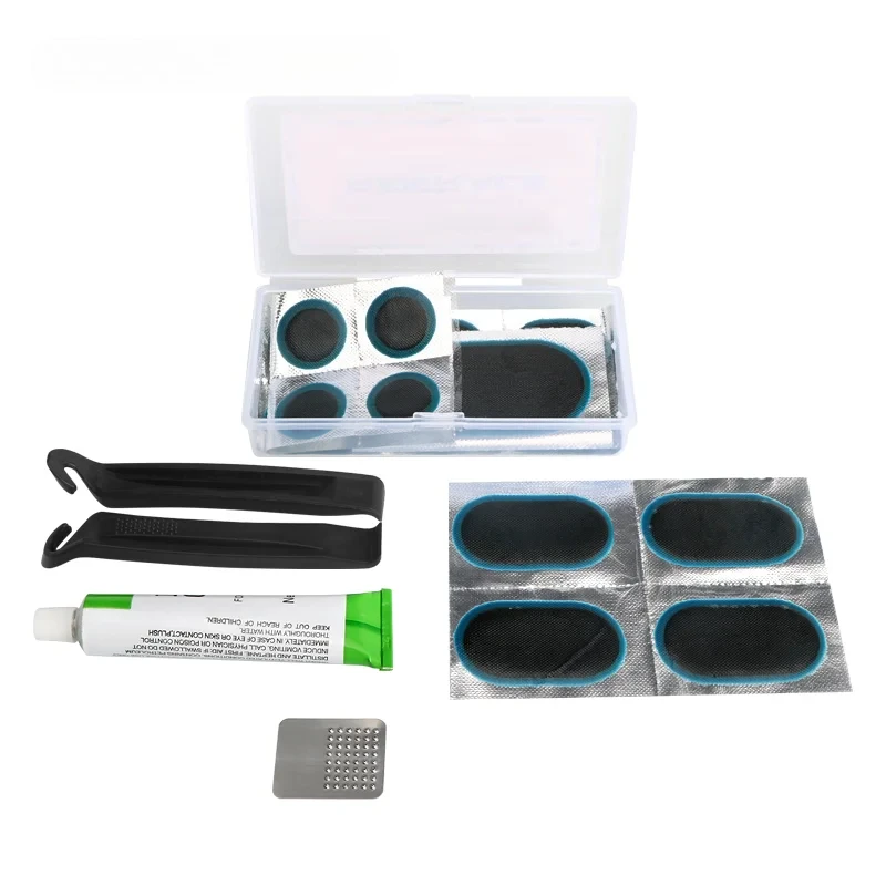 

Bicycle Tire Repair Tool Set Rubber Patch Glue Tire Lever Crowbar Mountain Bike Inner Tube Fix Kit Outdoor Riding Repair Tools