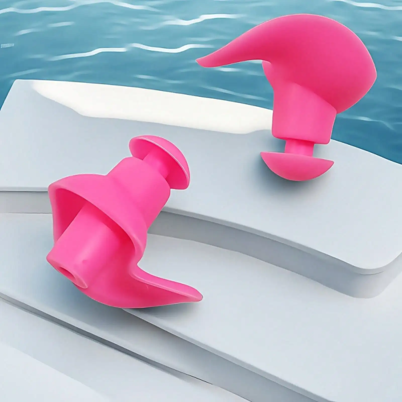 

6 Silicone Swimming Earplugs, Outdoor Waterproof Ear Noise Reduction Ear Covers