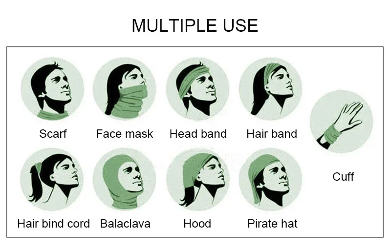 Camouflage Cycling Face Mask Tactical Scarf Neck Gaiter Men Seamless Bandana Women Headband Balaclava Tube Face Shield