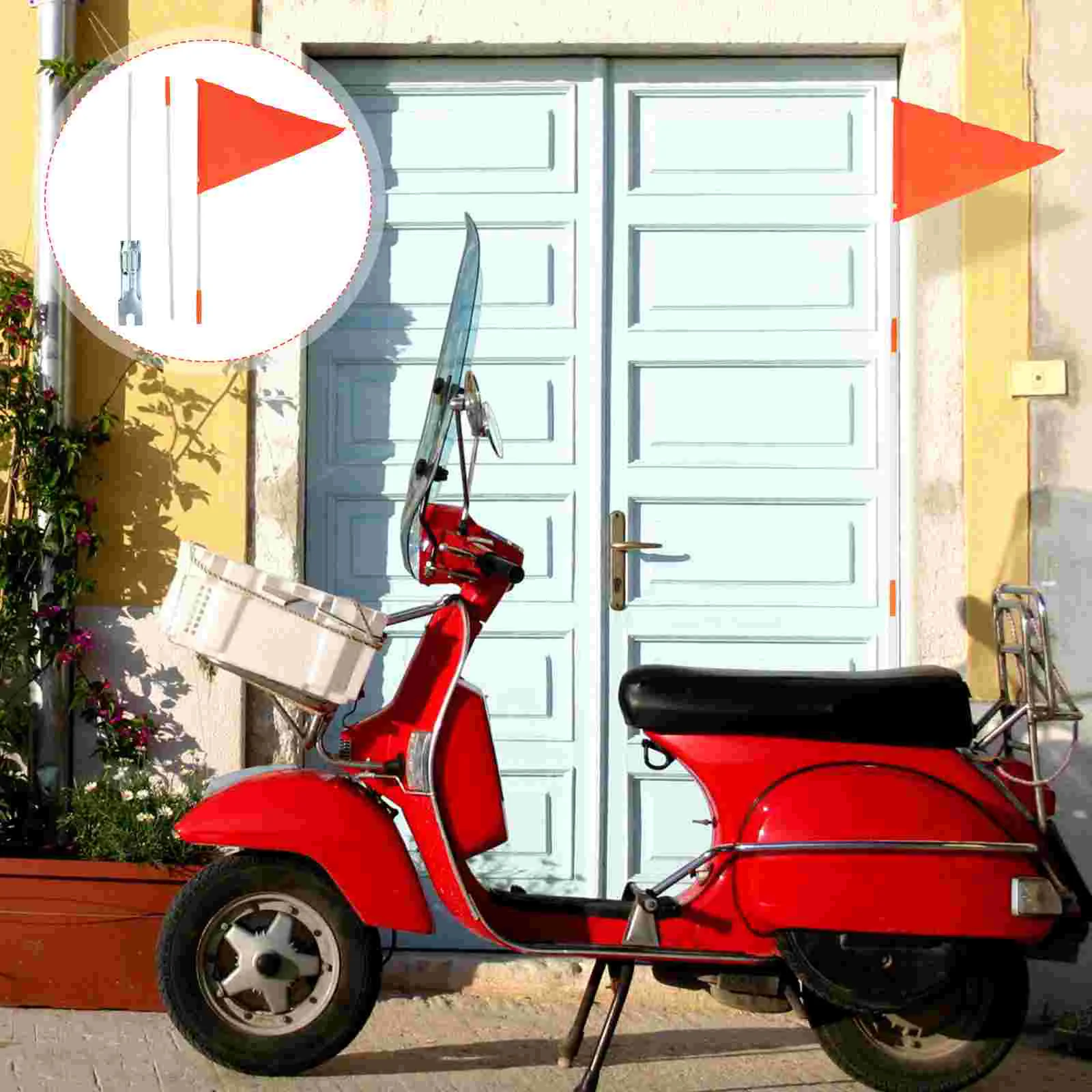 Flagpole Accessories Bike Holder Universal Bracket Vehicle Frames Display with Mounting