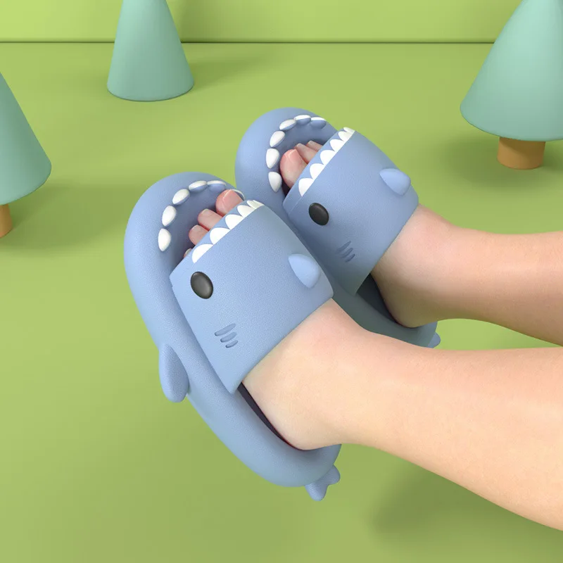 Summer Shark Slippers EVA Flip Flops Unisex Non-Slip Indoor Outdoor Slides Cute Beach Shoes for Men Women Girls Boys image 2