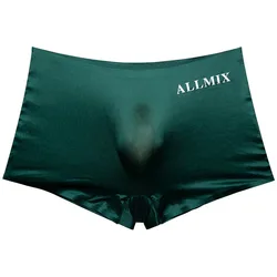 Carta semi-transparente gelo seção fina de cuecas masculinas quatro cantos boxer shorts