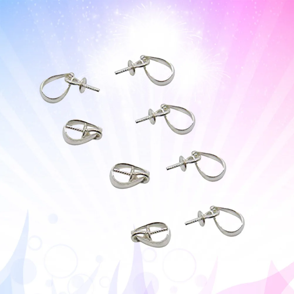 

8 pcs Melon Buckles Silver Metal Necklace Clasps Diy Jewelry Connectors Pearls Gemstone Pendants Alloy Bracelet Accessories