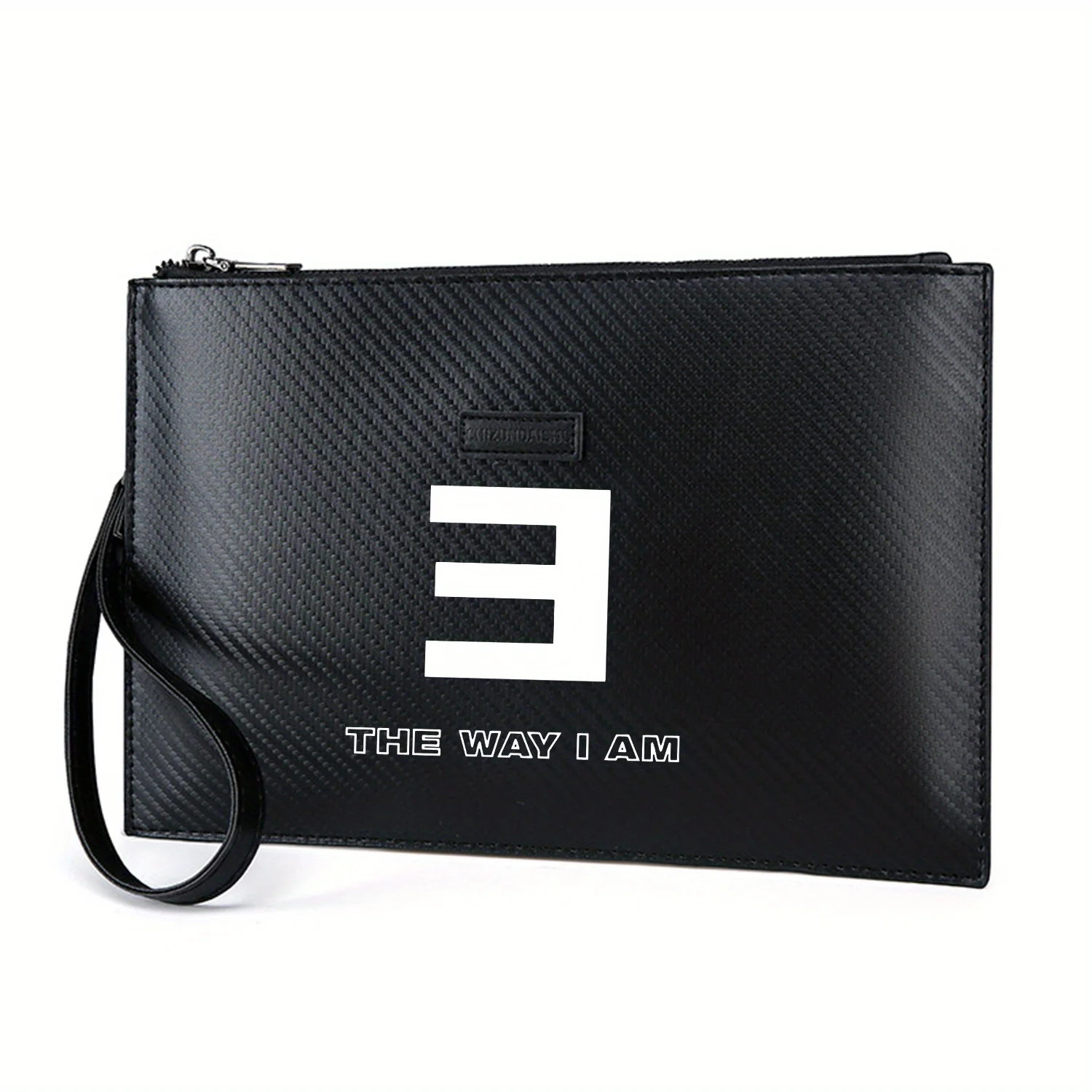 emblema-geometrico-branco-texto-the-way-i-am-bolsa-masculina-elegante-impressa-em-pu-elegante-e-pratica-para-transporte-diario