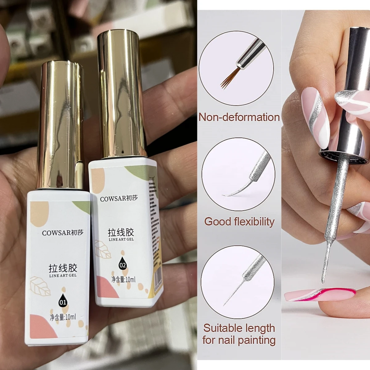 10/5ml Metallic Gel Paint for Nails Silver Gold Gel Polish Nail Art All for Manicure & Nail Design New Nails Varnish Trend 2024*