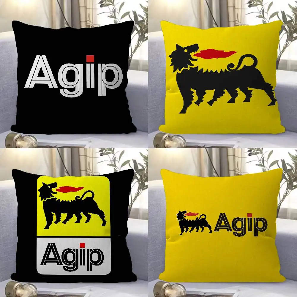 Agips-S E-Eni-S Racing Car Cushion Cover Car Throw Pillow Case For Sofa Car Christmas Gift 40x40cm 45x45cm