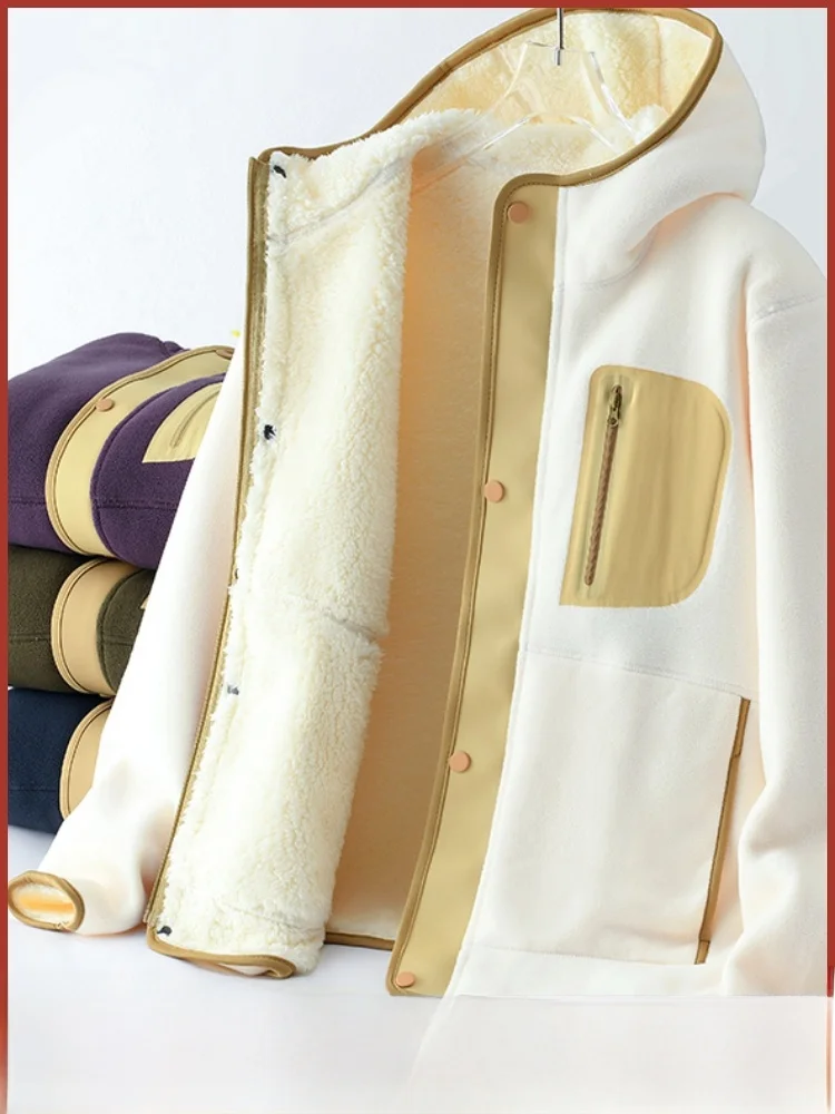 

Thiened Fce Подкладка с капюшоном и воротником-стойкой Jaet Теплый Bla Tech Удобный, приятный для кожи, осень-зима, 3D пошив для мужчин ...