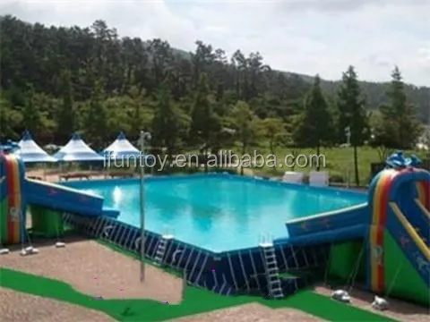 Hot sale steel frame inflatable outdoor swimming pool/home yard inflatable adult swimming pool