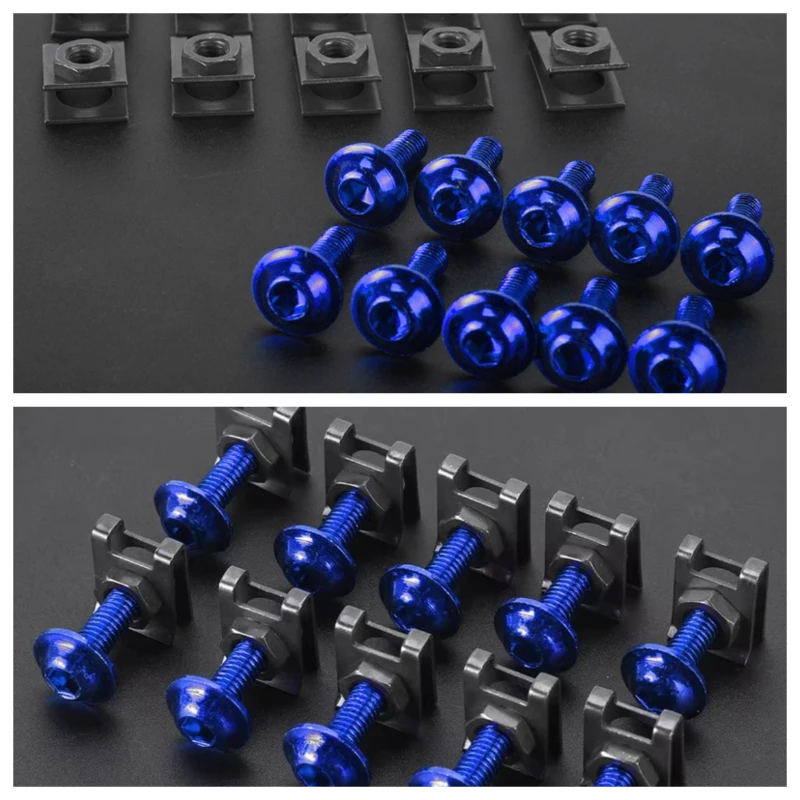 10PCS Fairing Screws Fastener Clips Body Nut Bolts Kit For Yamaha Blaster YFS200 YFM350 Banshee 350 YFM700 Raptor YFM660 700R