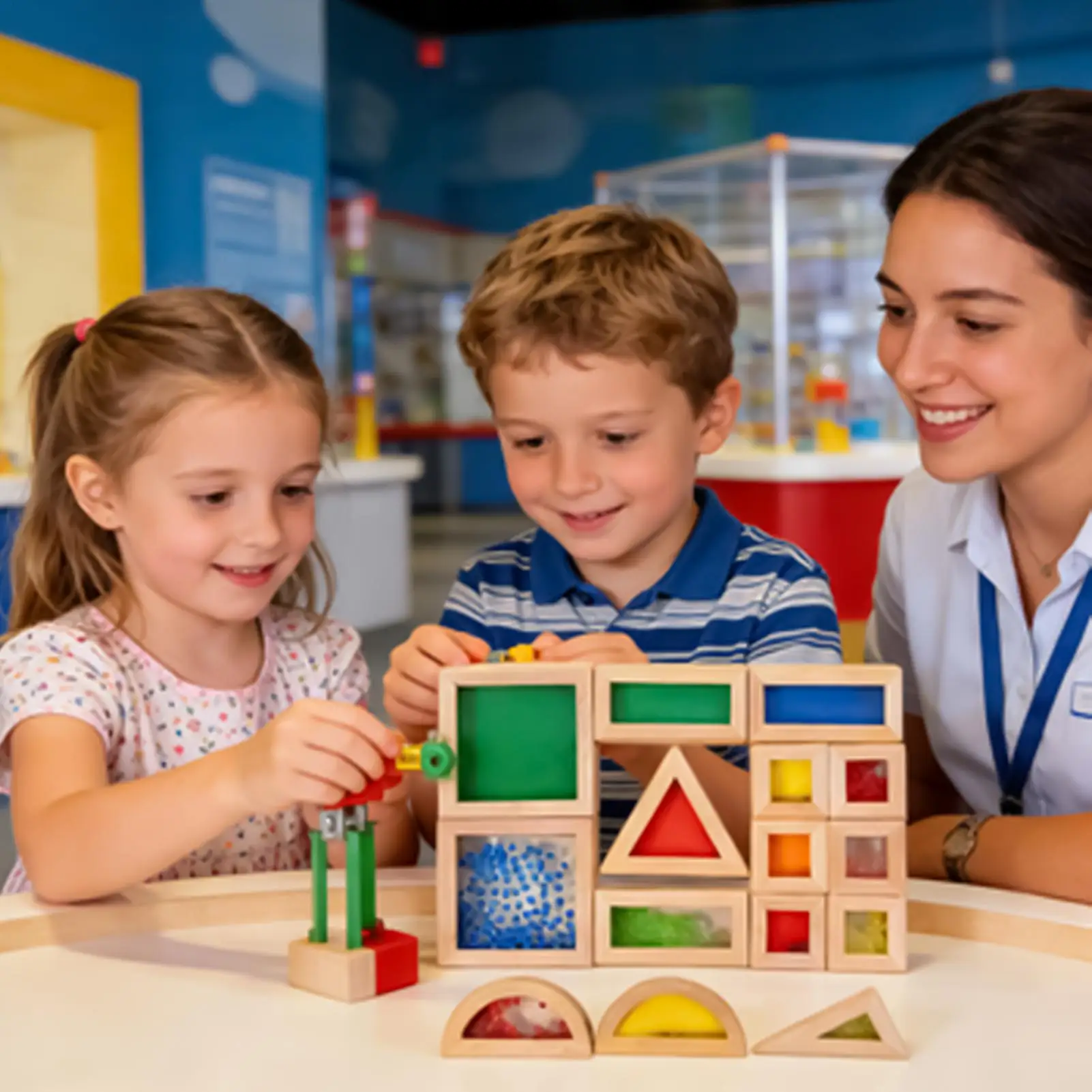 

15-компонентные деревянные развивающие игрушки STEM, детские строительные игрушки, штабелируемый кирпич для дня рождения, дома, детского сада, путешествия, игры