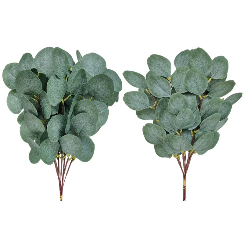 

Artificial Green Plant Fake Eucalyptus Leaf Plastic Eucalyptus Leaves Simulation Plants Diy Wedding Prop Home Christmas Decor