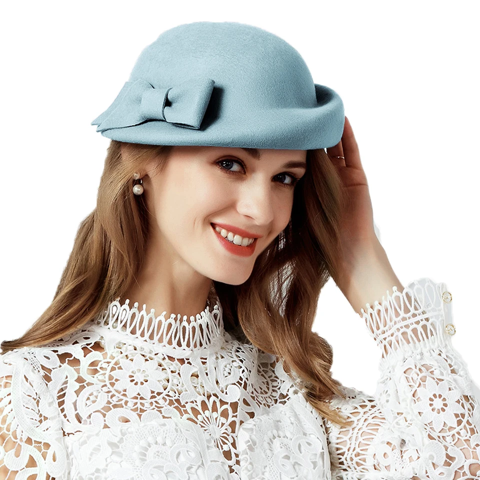 FS Spring Women Fashion Wool Hats For Church Winter Elegant  display picture 3