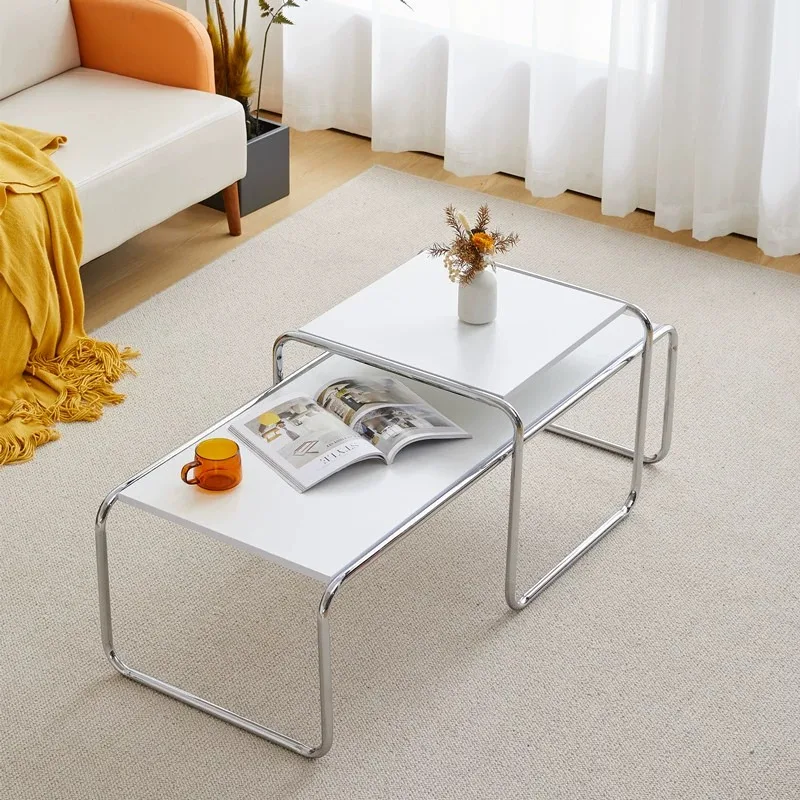 Stainless Steel Simplicity Coffee Table Modern Design Metal Unique Coffee Table Advanced Sense Nordic Mesa Centro Home Furniture