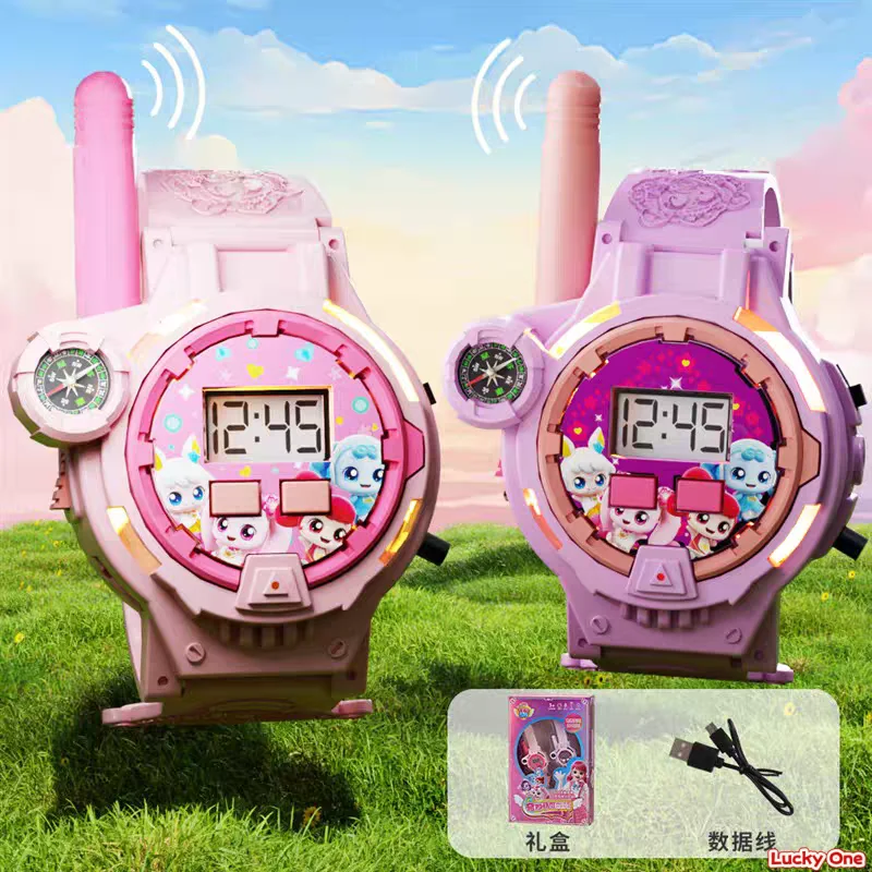 잡아라! 티니핑 소녀 시계 워키토키 생일 선물 장난감 피규어 애니메이션 파생 수집품 코스프레 액세서리