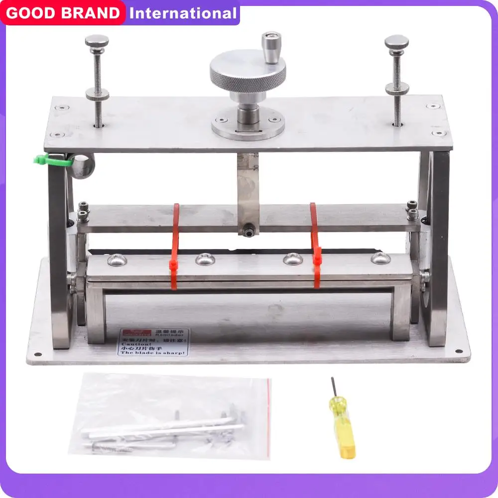 

Professional Leather Peeling Machine Manual Leather Skiver Peeler 304 Stainless Steel High Precision DIY LeatherCraft Width 20CM