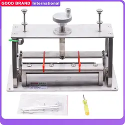 Professional Leather Peeling Machine Manual Leather Skiver Peeler 304 Stainless Steel High Precision DIY LeatherCraft Width 20CM