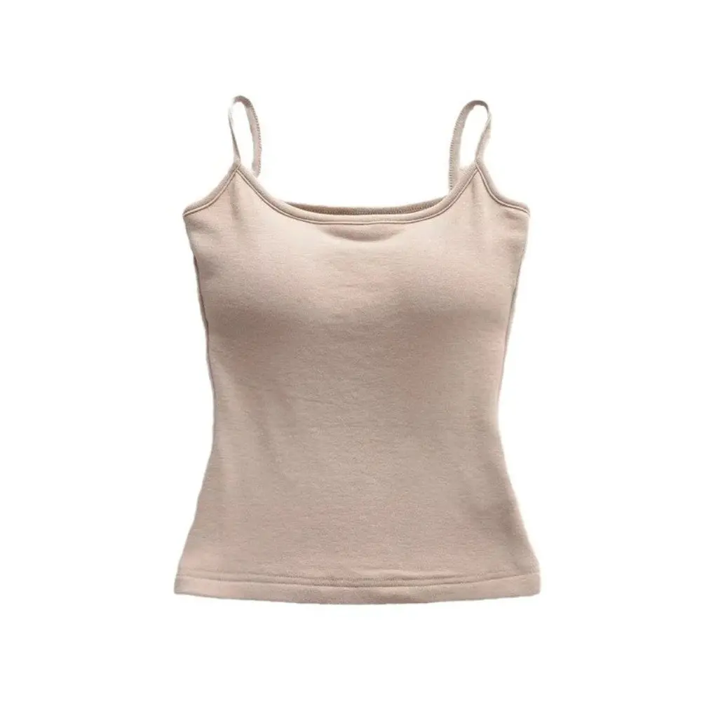 

American-Style Brushed Outer Expansion Backless Vest Top for Women High Waist Sexy Tight Short Bra Sling for Autumn Hot Girl