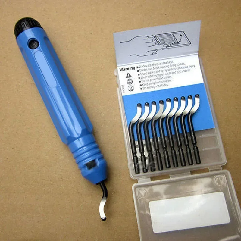 Metal Deburring Tool Kit Deburring Cutters Handle With 10pcs Extra BS1010 Deburring Blades Burr Remover
