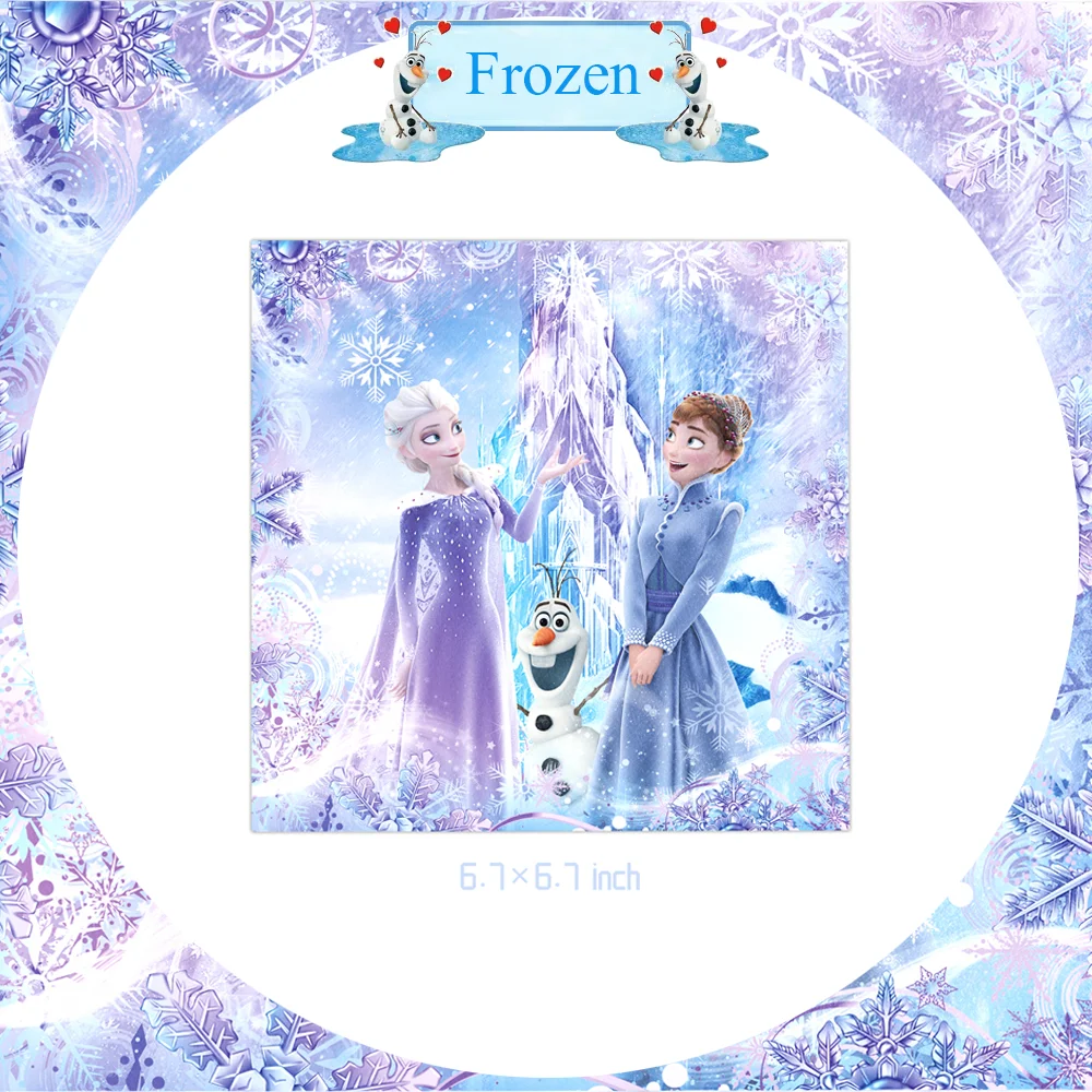 Disney Frozen Dekoracja urodzinowa Kubki Talerze Serwetka Baner Dzieci Anna i Elsa Balony Cupcake Baby Shower Party Supplies Decor