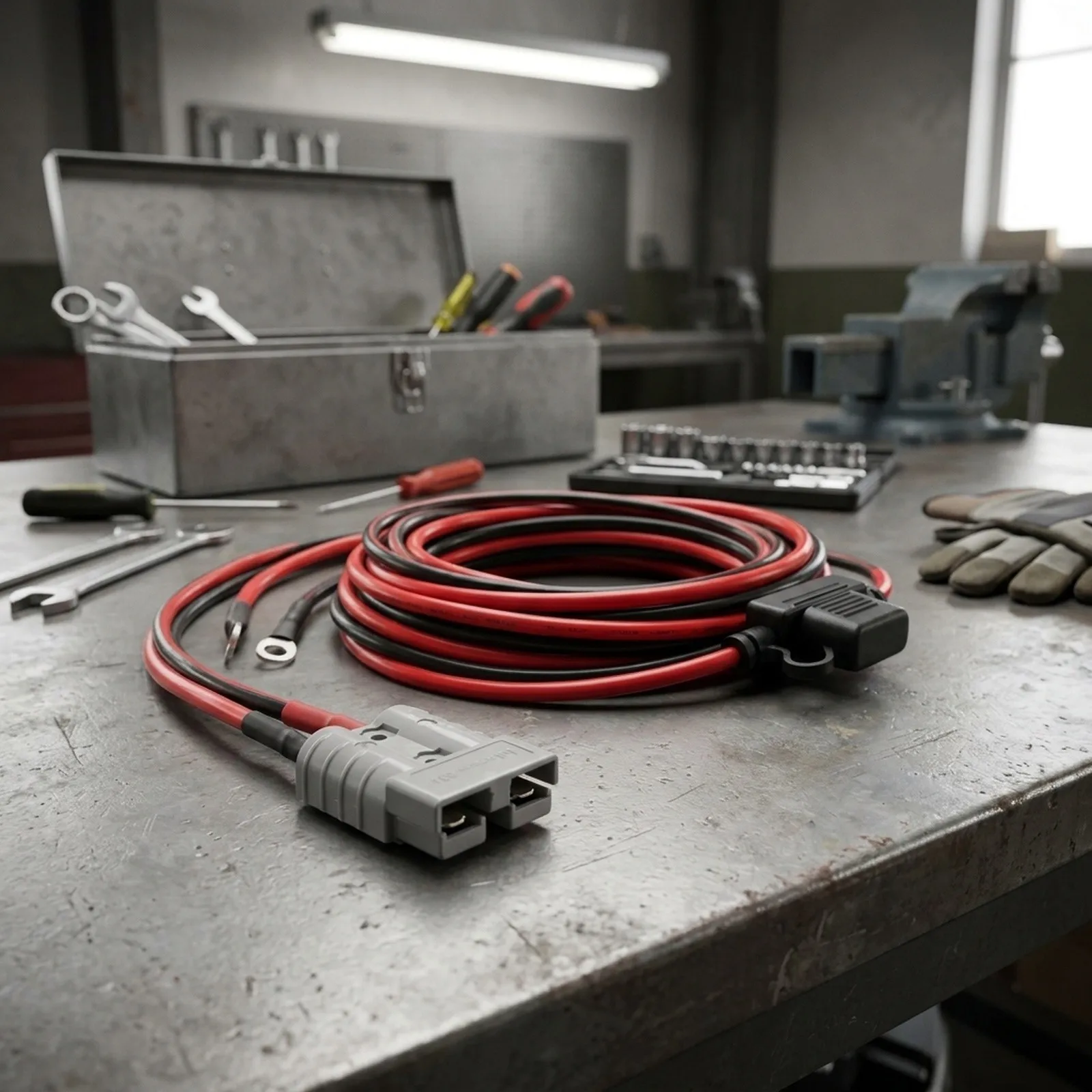 600V Battery Charging Connector Terminals Cable 50A Quick Connect Wire For To Lug M8 Terminal Electrical Equipment